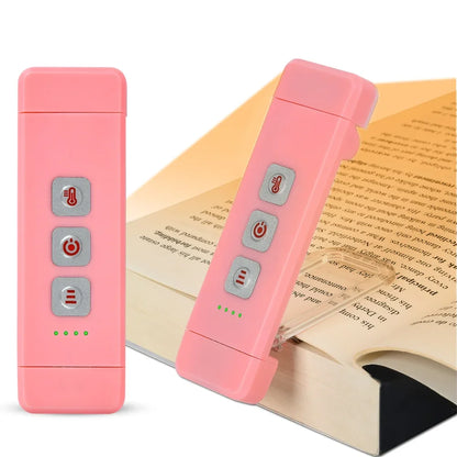 PageGlow Pro – USB Rechargeable Clip-on Reading Light with Timer