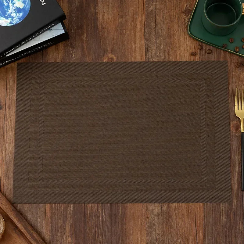 LuxeShield™ PVC Dining Mats – Waterproof & Heat Insulation Table Pads