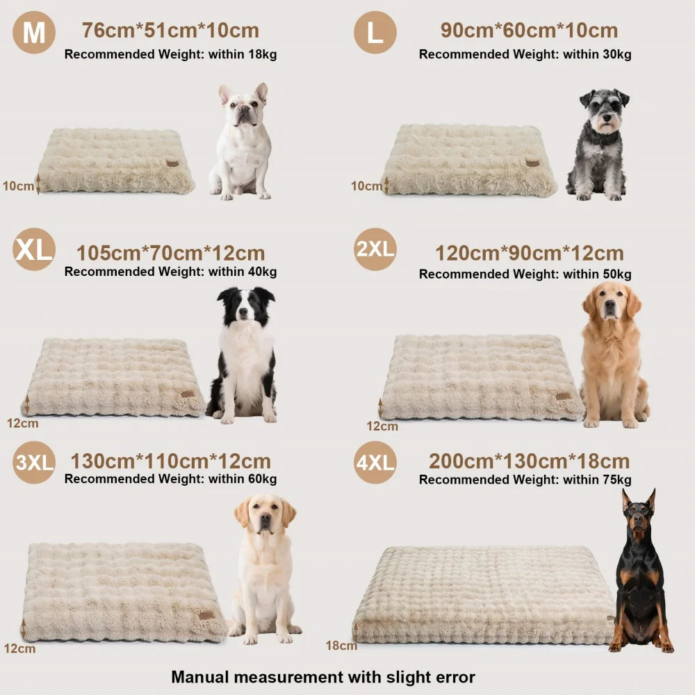 SnoozeHaven™ Plush Dog Mattress – Washable Pet Bed for Crates & Homes