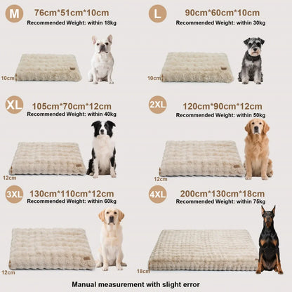 SnoozeHaven™ Plush Dog Mattress – Washable Pet Bed for Crates & Homes