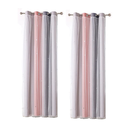 Starry Rainbow Dreams – Colorful Curtains for Girls’ Bedroom