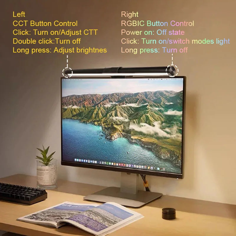 LumiView DeskPro – LED Monitor Lamp with RGB Ambient Lighting