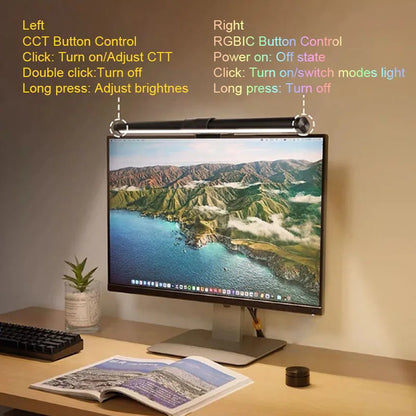 LumiView DeskPro – LED Monitor Lamp with RGB Ambient Lighting