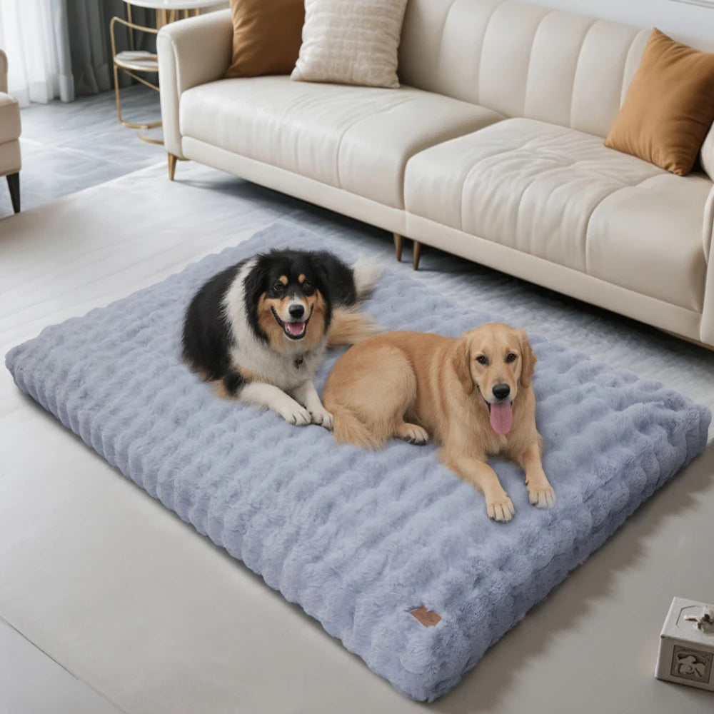 SnoozeHaven™ Plush Dog Mattress – Washable Pet Bed for Crates & Homes