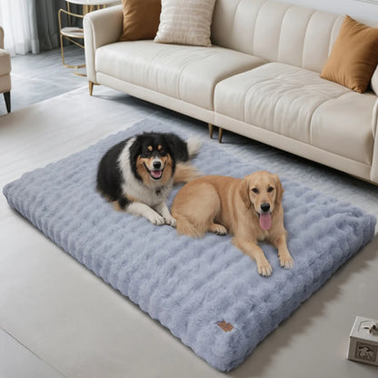 SnoozeHaven™ Plush Dog Mattress – Washable Pet Bed for Crates & Homes
