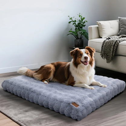 SnoozeHaven™ Plush Dog Mattress – Washable Pet Bed for Crates & Homes