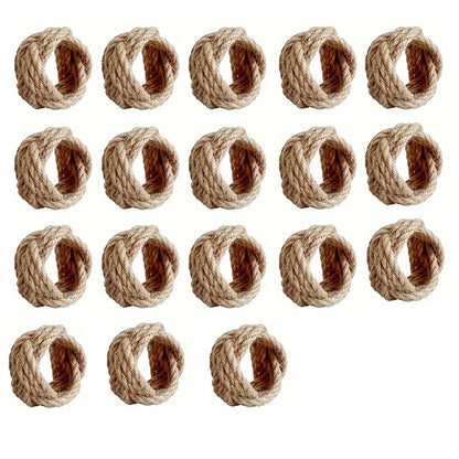 CelebrationSet™ Woven Napkin Buckles – Rustic Wedding & Dinner Decor