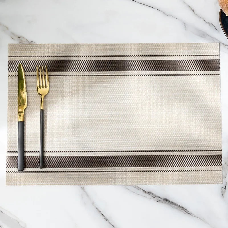 DineStyle™ PVC Placemats Set – Durable, Washable & Elegant Dining