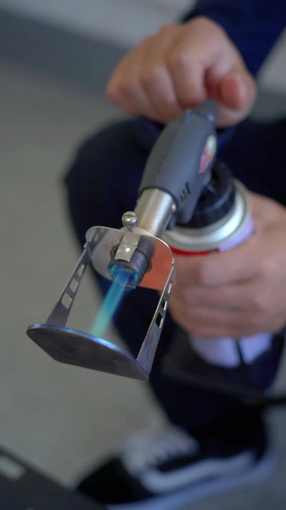 CAMPINGMOON Outdoor Camping ST-076 Stainless Steel Plate Baking Barbecue Plate Spitfire Gun Accessories with Stable Stand