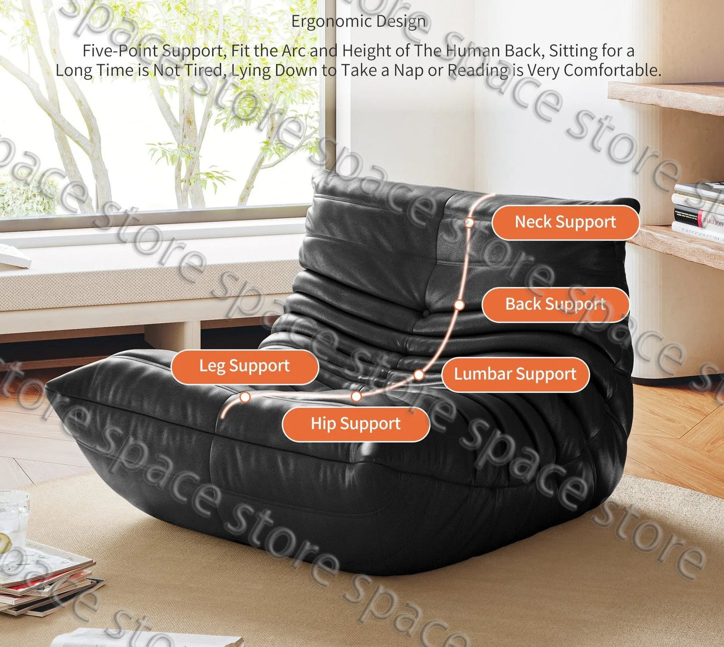 LoungeNest Caterpillar – Soft Rocking & Leisure Chair for Home & Balcony