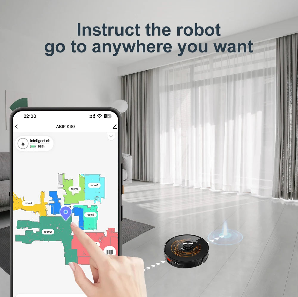 ABIR K30 SmartClean – Laser Lidar Robot Vacuum with Auto-Empty Station