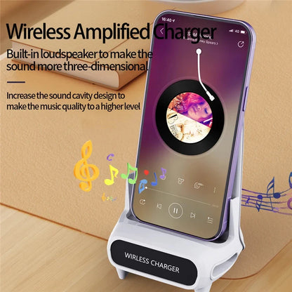 SwiftCharge Station – Universal 15W Wireless Charging Dock for iPhone & Android
