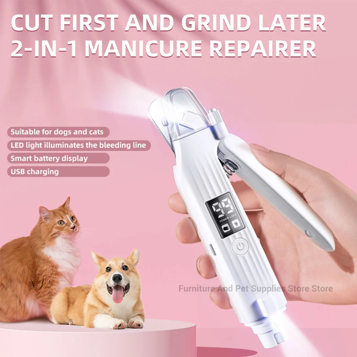 PawPerfect™ LED Nail Trimmer – Smooth, Stress-Free Grooming for Cats & Dogs