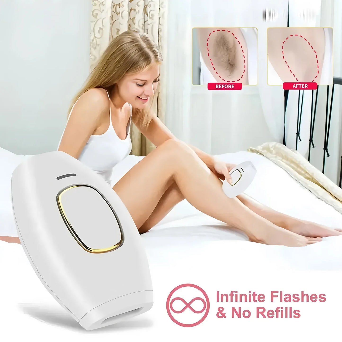 ForeverSilk™ Ice-Cool – Painless Laser Hair Removal with Unlimited Flashes