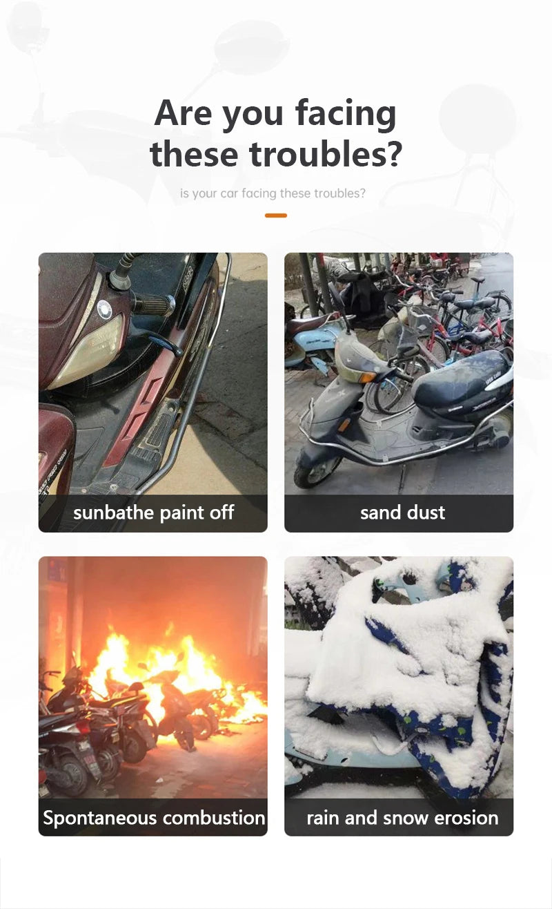 StormSafe MotoCover – Universal Outdoor Sun & Rain Protection for Motorcycles