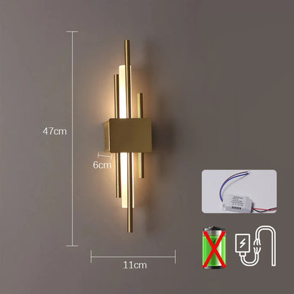 Nordic LED Wall Sconce – USB Plug-In Modern Wall Lamp for Home or Hotel