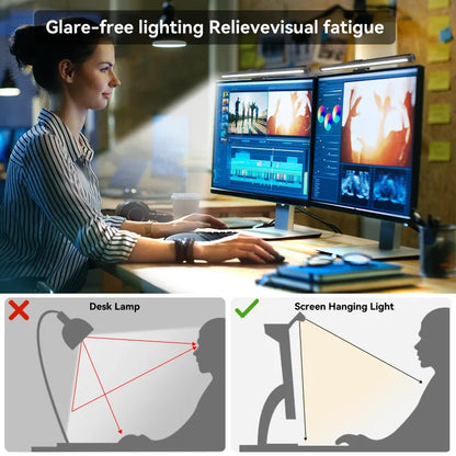 LumiView DeskPro – LED Monitor Lamp with RGB Ambient Lighting