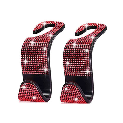 BlingRide Seat Hooks – Diamond Headrest Hangers for Bags & Accessories