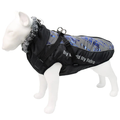 CozyPaws™ Waterproof Pet Coat – Fashionable Warmth with Plush Collar