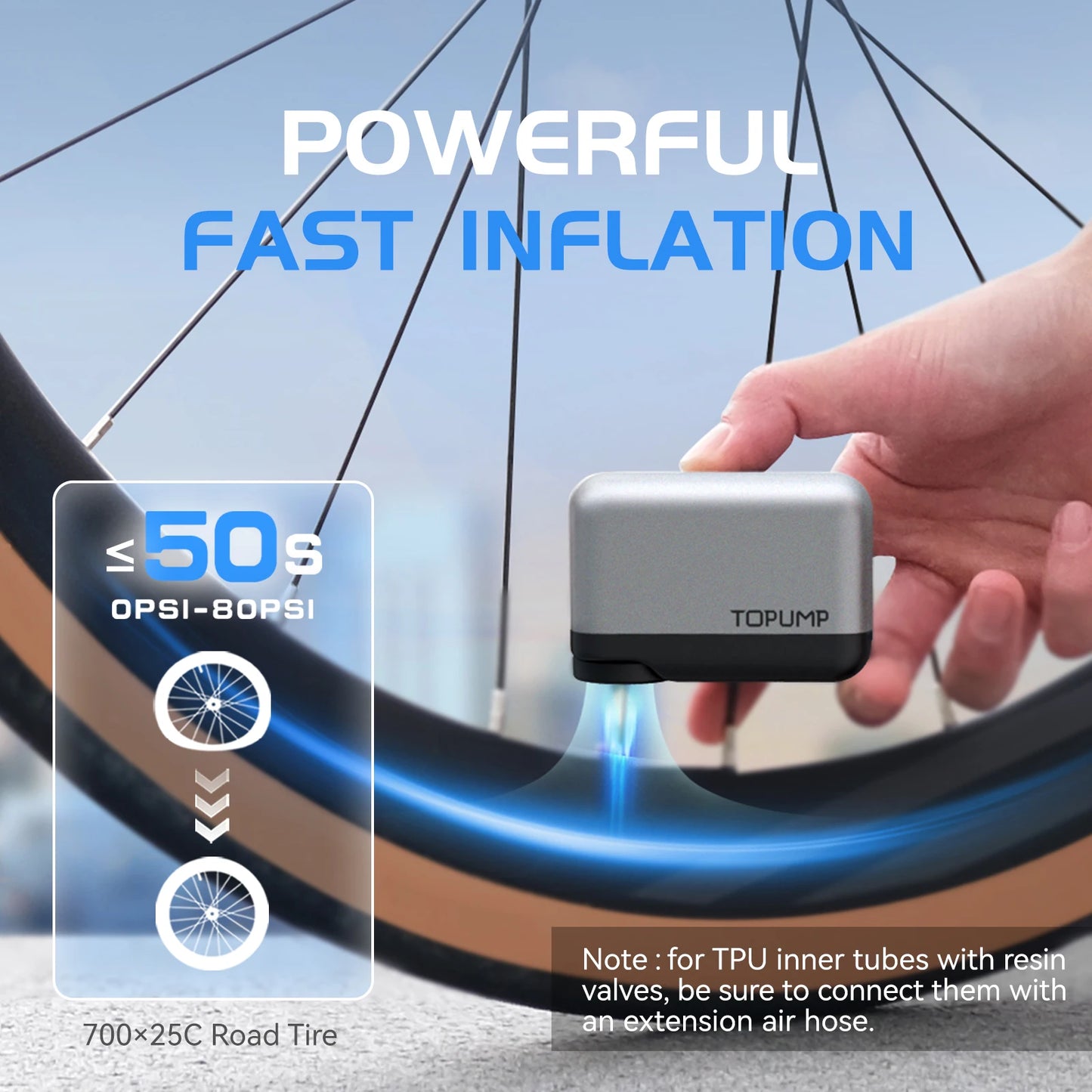 TB2 AirHero – Portable High-Pressure Pump to Keep You Rolling Anywhere