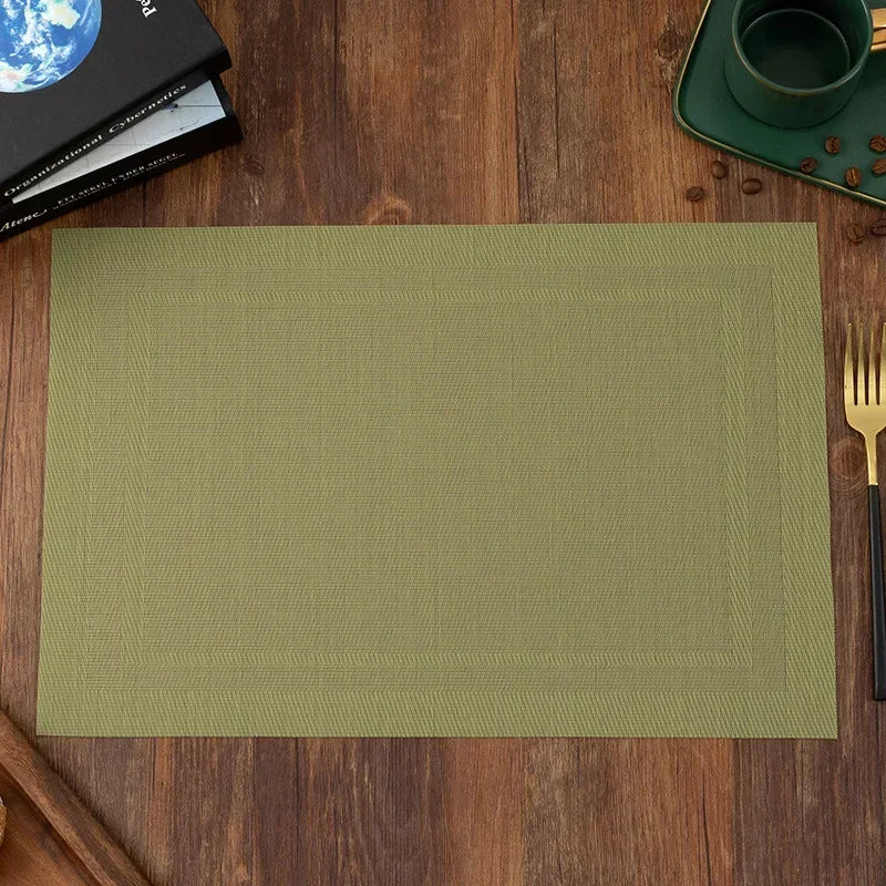LuxeShield™ PVC Dining Mats – Waterproof & Heat Insulation Table Pads
