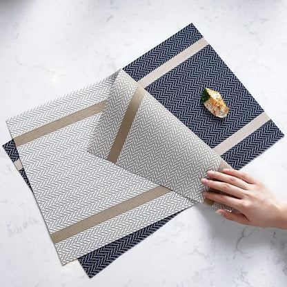 DineStyle™ PVC Placemats Set – Durable, Washable & Elegant Dining