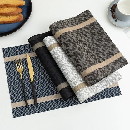 DineStyle™ PVC Placemats Set – Durable, Washable & Elegant Dining