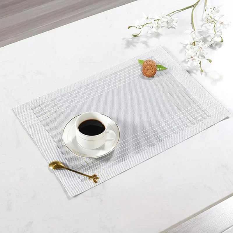 LuxeShield™ PVC Dining Mats – Waterproof & Heat Insulation Table Pads