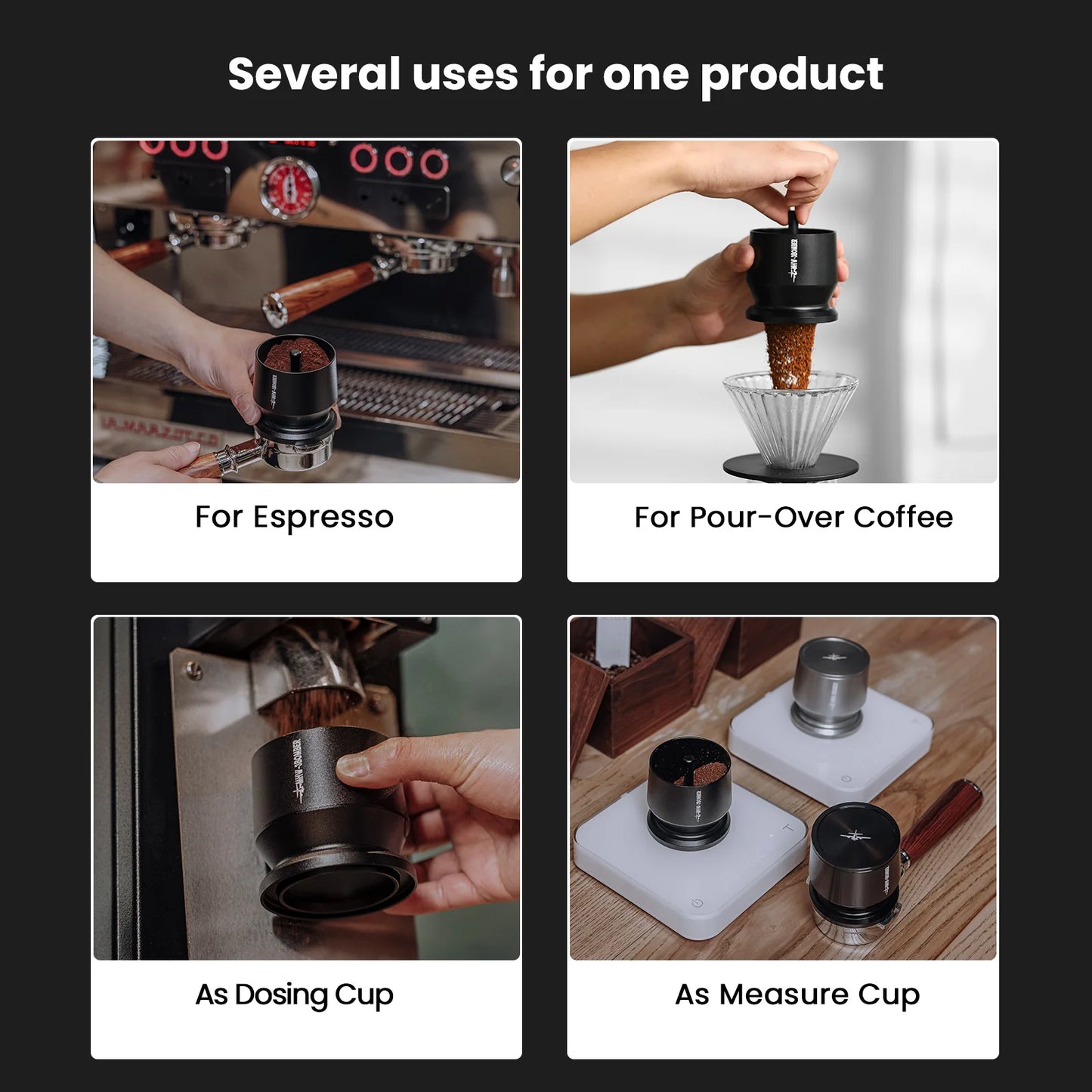 MHW-3BOMBER PrecisionDose Pro – Espresso Dosing Funnel & Shaker for Home Baristas