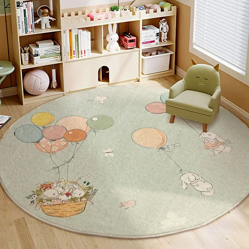 RoarSoft Cozy Carpet – Thick Fluffy Round Floor Mat for Kids & Home Decor