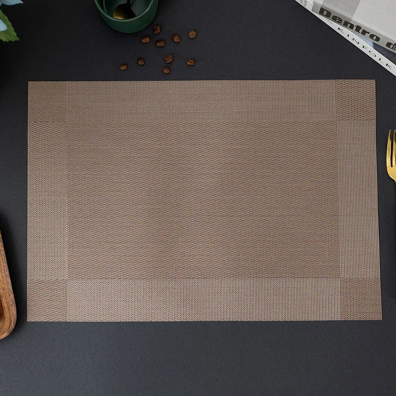 LuxeShield™ PVC Dining Mats – Waterproof & Heat Insulation Table Pads