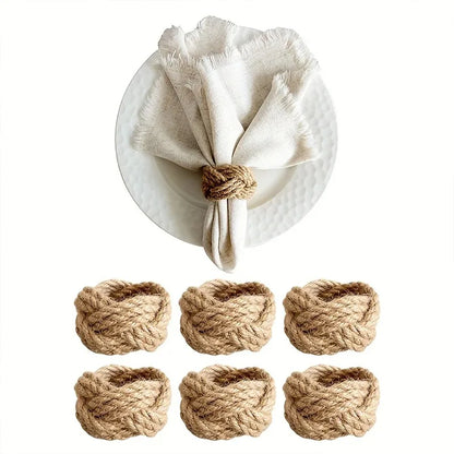 CelebrationSet™ Woven Napkin Buckles – Rustic Wedding & Dinner Decor