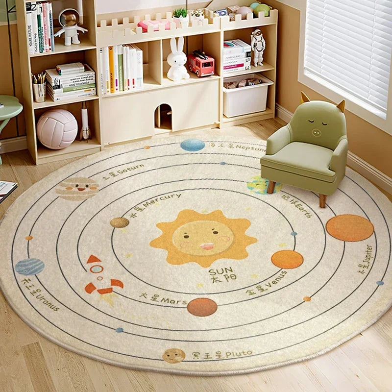 RoarSoft Cozy Carpet – Thick Fluffy Round Floor Mat for Kids & Home Decor