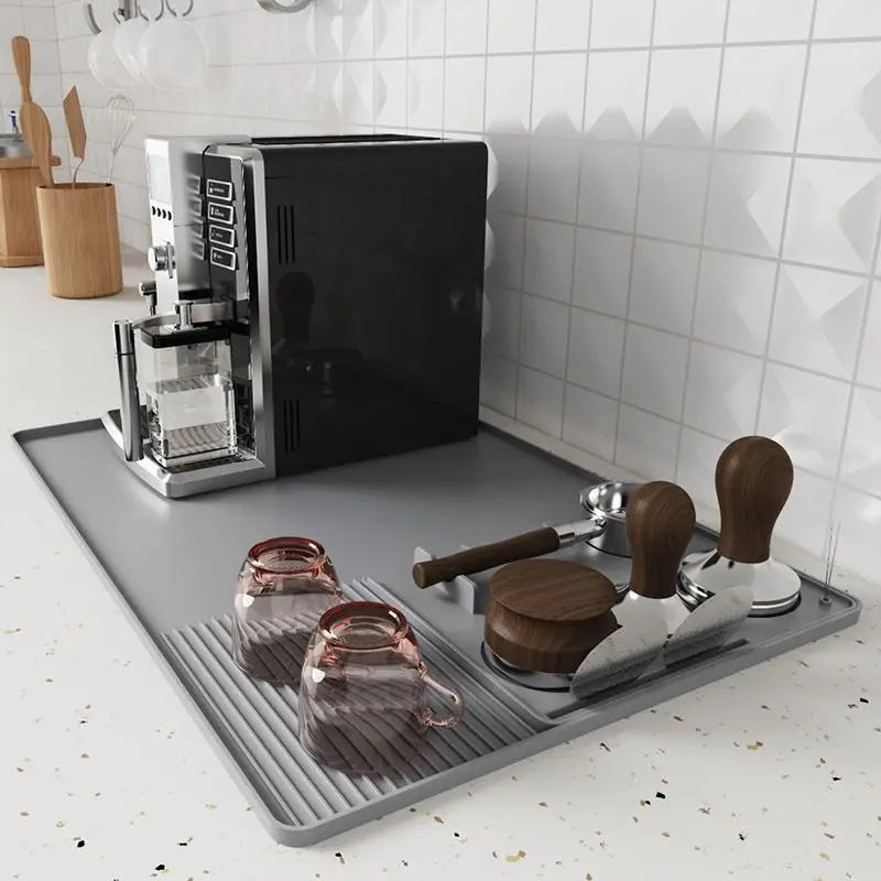 ProBrew™ Coffee Machine Mat – Non-Slip Tamper Pad & Barista Tool