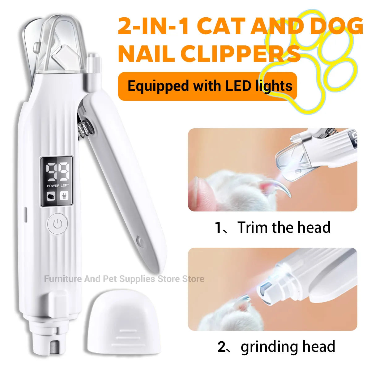 PawPerfect™ LED Nail Trimmer – Smooth, Stress-Free Grooming for Cats & Dogs