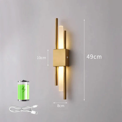 Nordic LED Wall Sconce – USB Plug-In Modern Wall Lamp for Home or Hotel