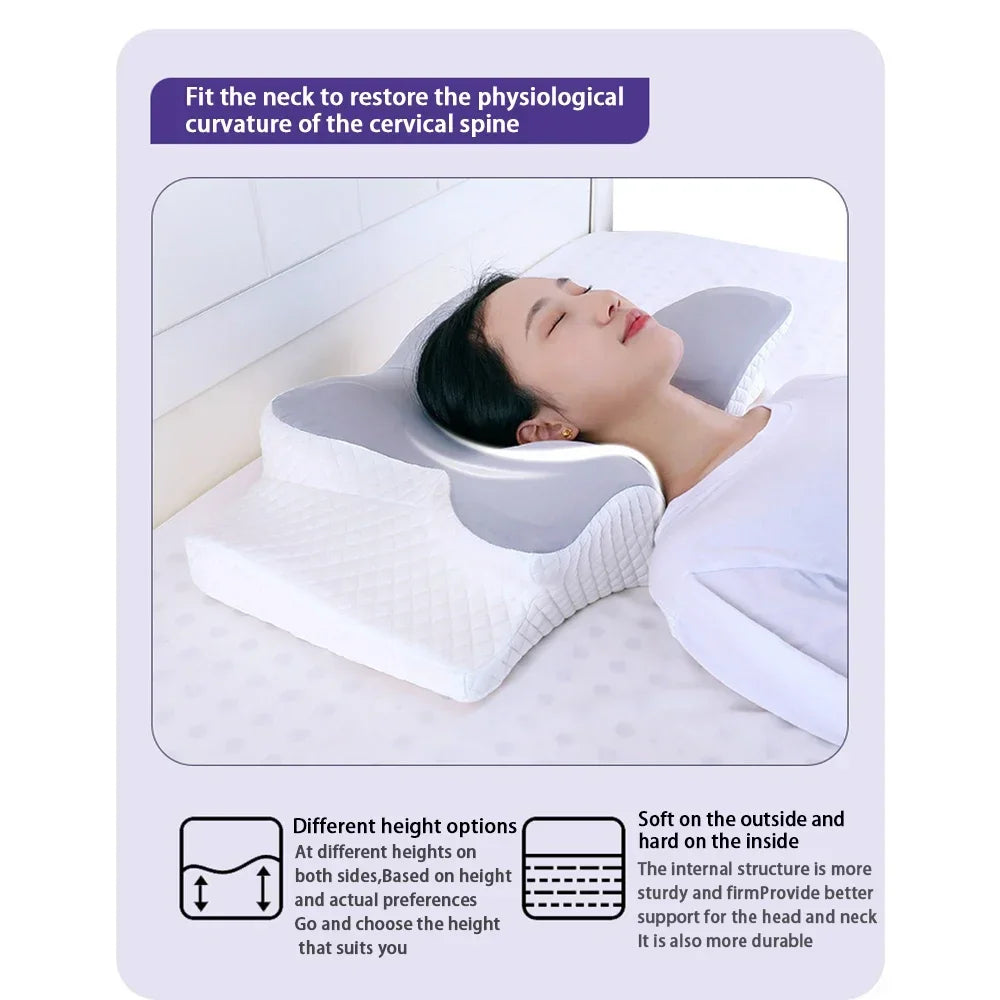 Memory Foam Pillow, Slow Rebound Neck Pillow, Pain Relief, Sleep Pillow