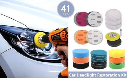 BrightLens Max – 41-Piece Car Headlight Cleaning & Polishing Kit