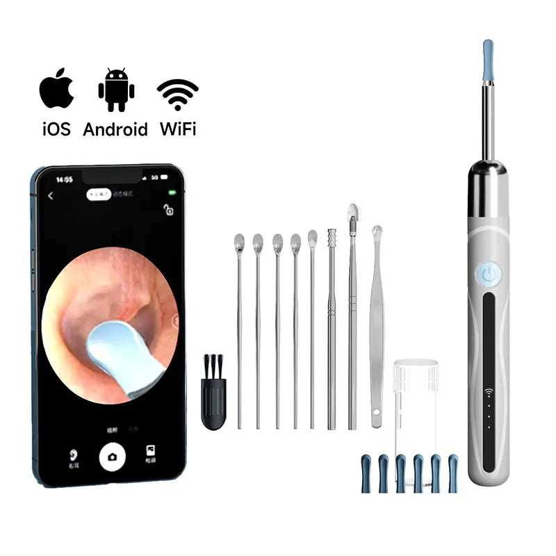 ClearView Ear Pro – WiFi Digital Ear Wax Removal Camera with 6 LEDs