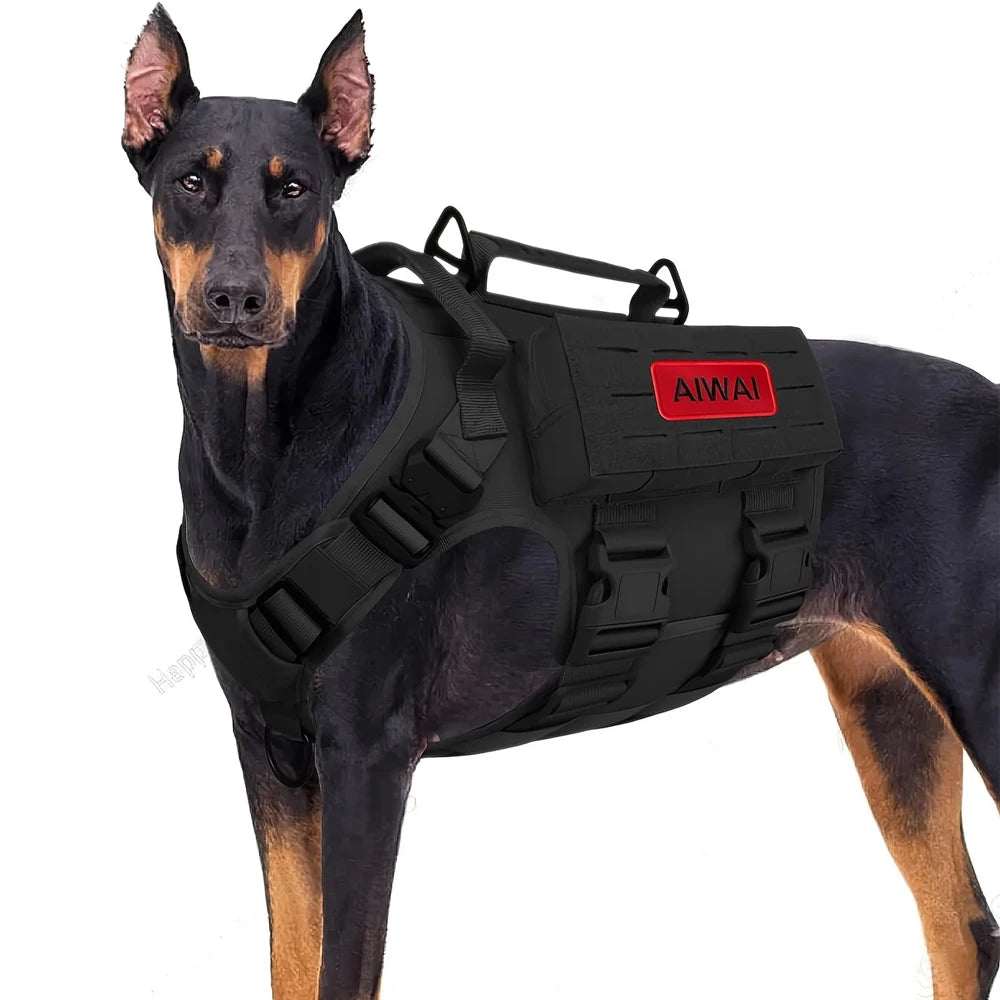 K9Commander™ Adjustable Tactical Harness – Working Dog Vest with Pockets