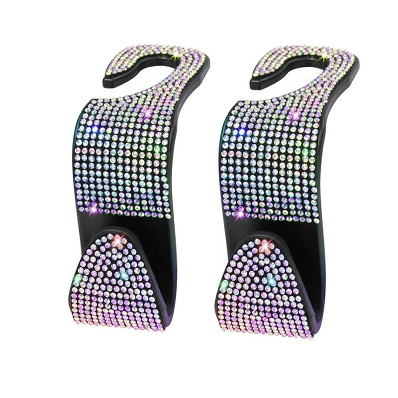 BlingRide Seat Hooks – Diamond Headrest Hangers for Bags & Accessories