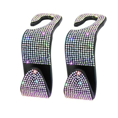 BlingRide Seat Hooks – Diamond Headrest Hangers for Bags & Accessories