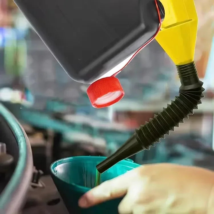 FlexiFlow Pro – Foldable Oil & Fuel Funnel with Filter