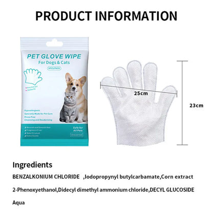 PawCare Wipe Gloves – Disposable Pet Bath & Grooming Mitts