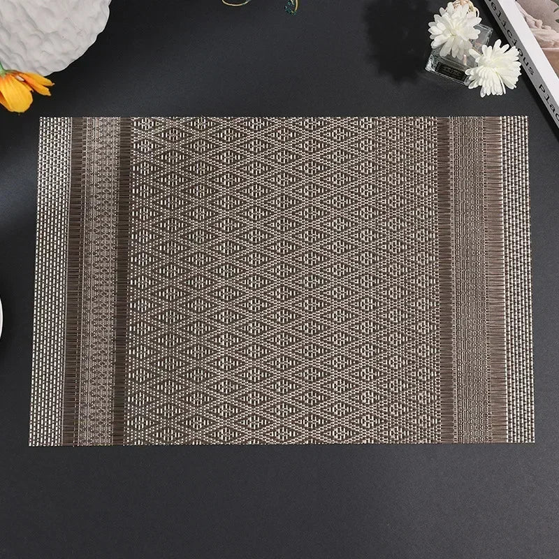 DineStyle™ PVC Placemats Set – Durable, Washable & Elegant Dining