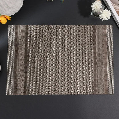 DineStyle™ PVC Placemats Set – Durable, Washable & Elegant Dining