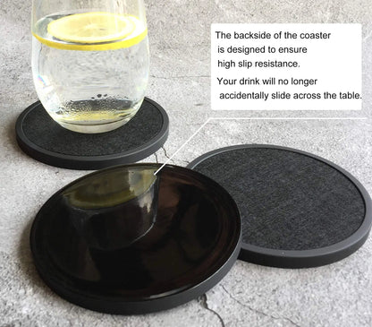 SipShield™ 6PCS Absorbent Coasters with Holder – Protect & Style Your Table