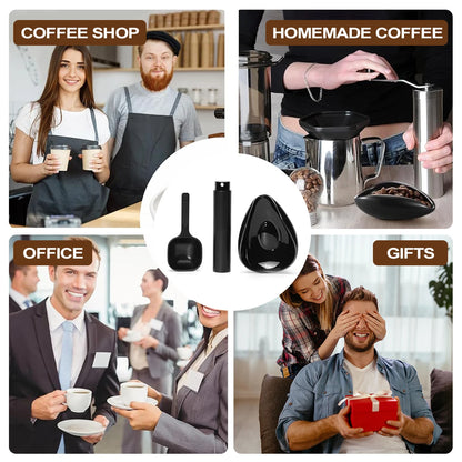 Leeseph BaristaMeasure Set – Ceramic Dosing Cup & Spoon for Perfect Coffee