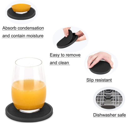 SipShield™ 6PCS Absorbent Coasters with Holder – Protect & Style Your Table