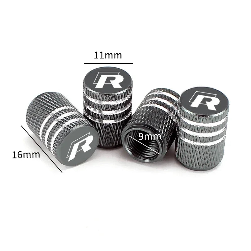 R-Line ValveGuard – 4PCS Wheel Tire Stem Caps for Volkswagen Models